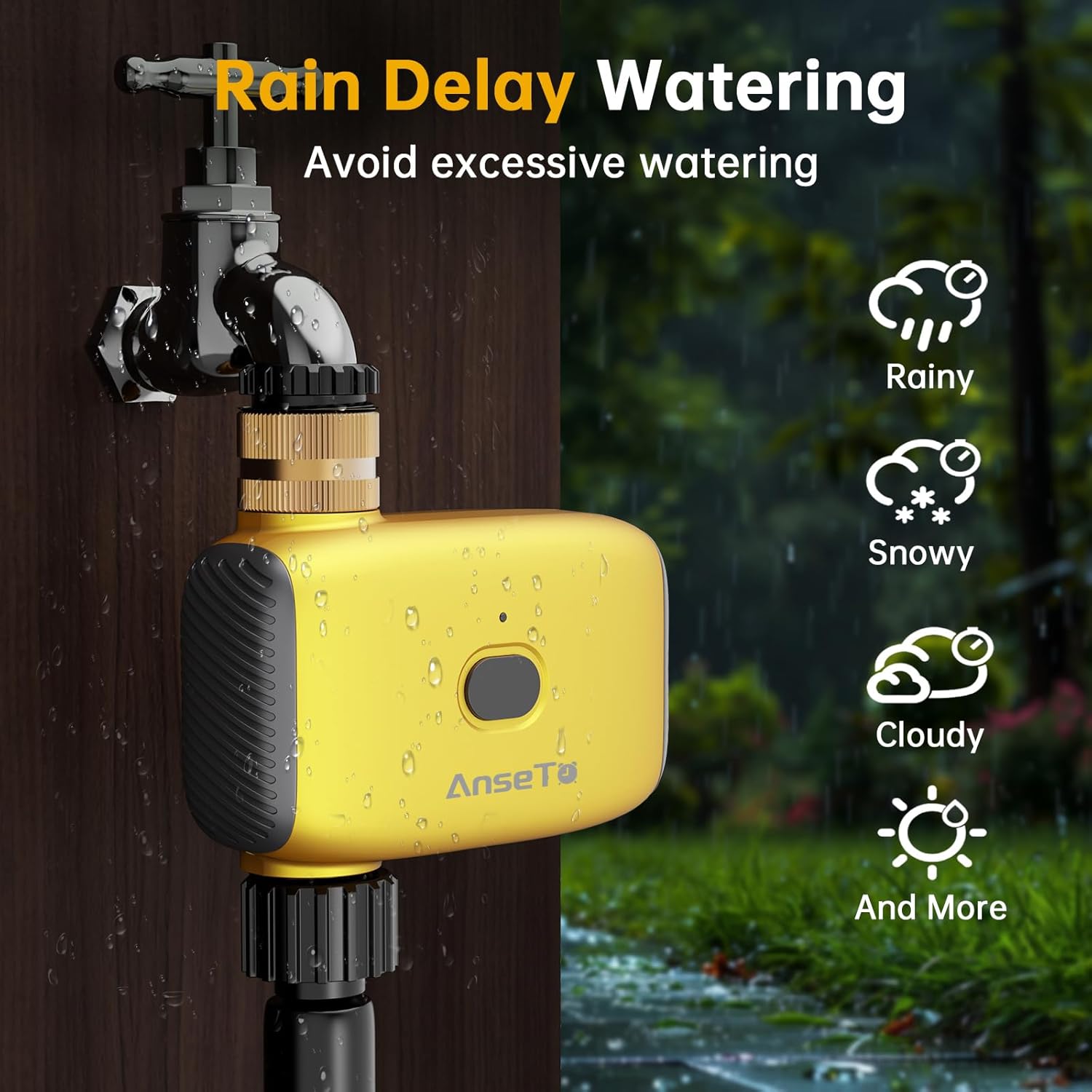 Thumbnail 5 de AnseTo Irrigation Timer WiFi Water Timer: Smart Remote Garden Irrigation