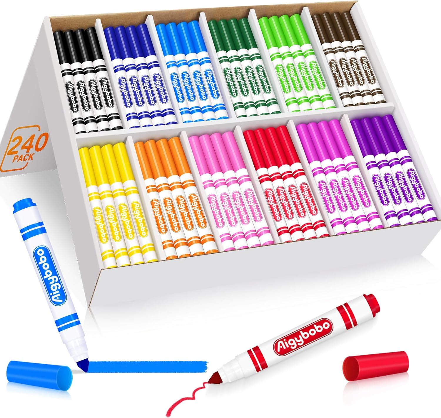 Imagen de Aigybobo 240 Count Washable Markers Bulk en OfertitasTOP