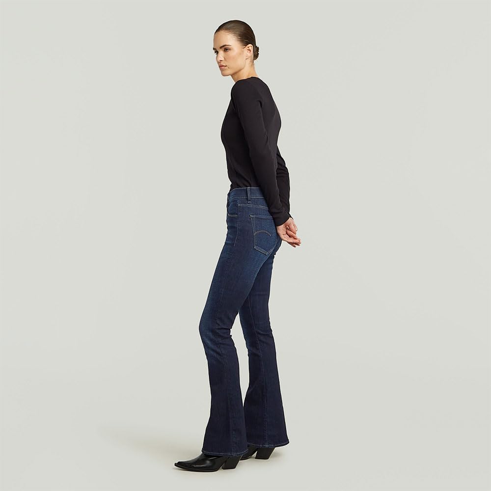 Detalle de G-STAR Donne 3301 Flare Jeans – jeans a zampa, stile urbano e comfort