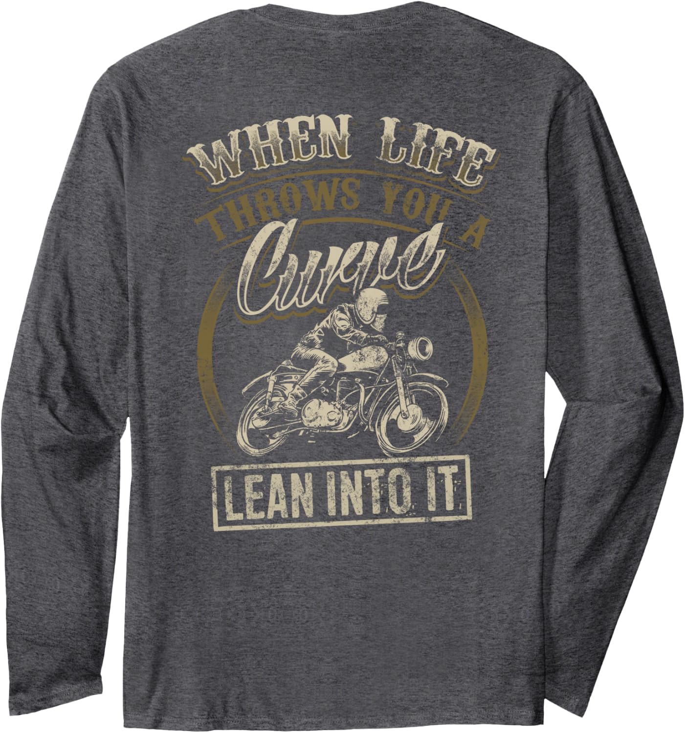 Detalle 2 de Cool Back Print Biker Motorbike Rider Edgy Maglia a Manica