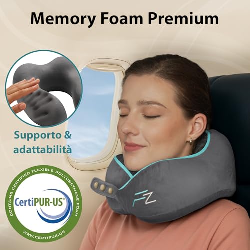 Thumbnail 6 de FLOWZOOM Comfy, cuscino da viaggio in memory foam con supporto 360°