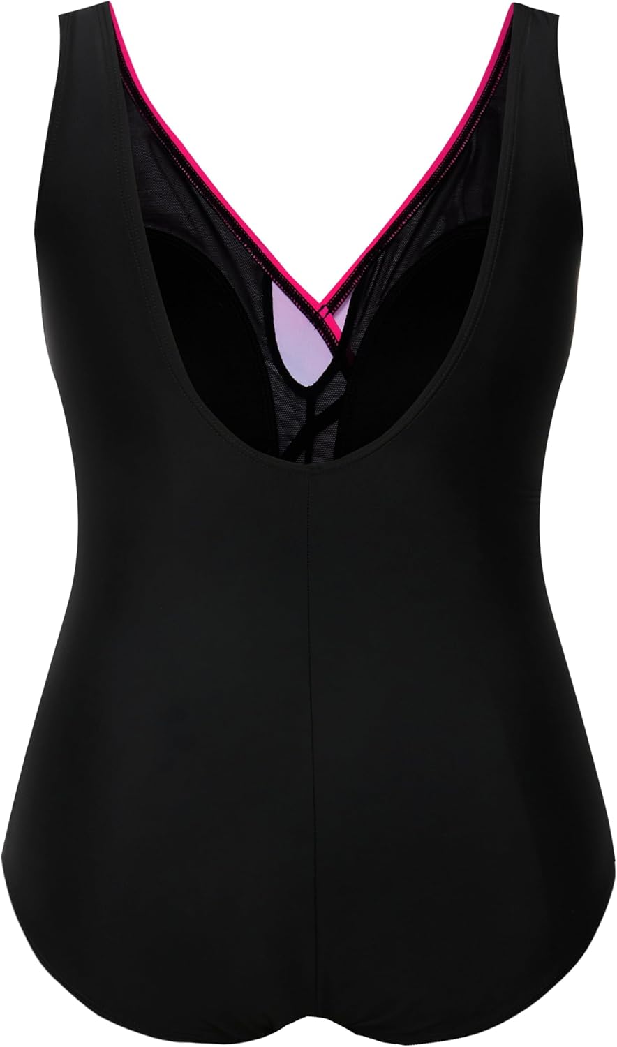 Detalle de Ulla Popken Costume da Bagno con Gradiente di Colore, Materiale Riciclato e Coppe Morbide 826266