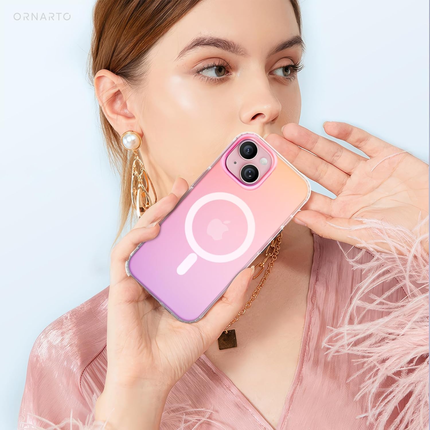 Thumbnail 6 de ORNARTO Rainbow Iridescent MagSafe Case for iPhone 15 (6.1 inch) – shockproof protective cover