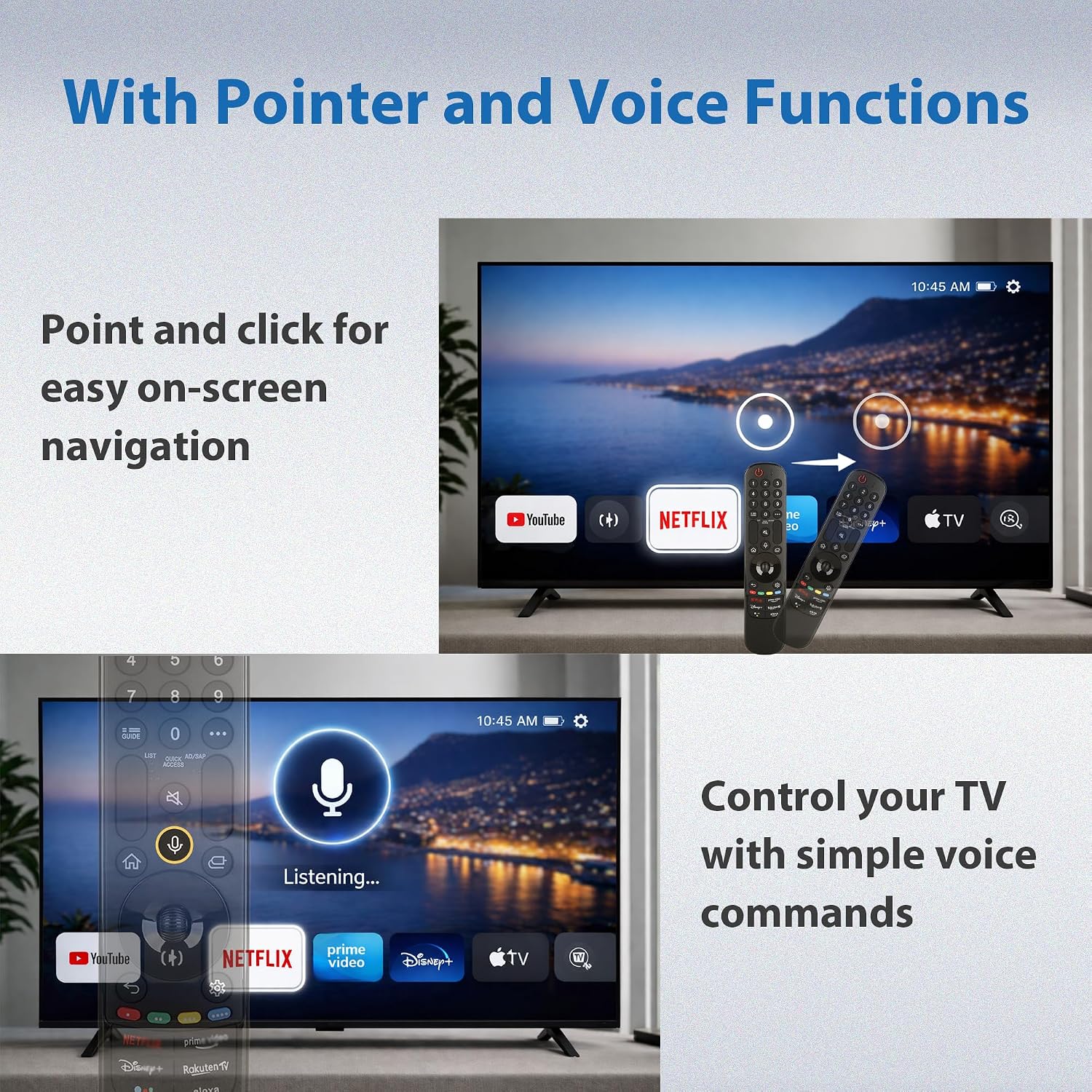 Thumbnail 3 de Magic Remote for LG TV: Replacement remote for 2018–2025 LG Smart TV models with Voice and Pointer