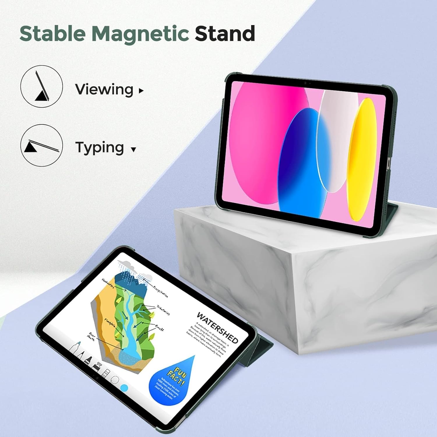 Thumbnail 4 de ProCase slim Smart Cover case for iPad 11-inch (A16) 2025 / iPad 10.9-inch 2022 with translucent hard shell back