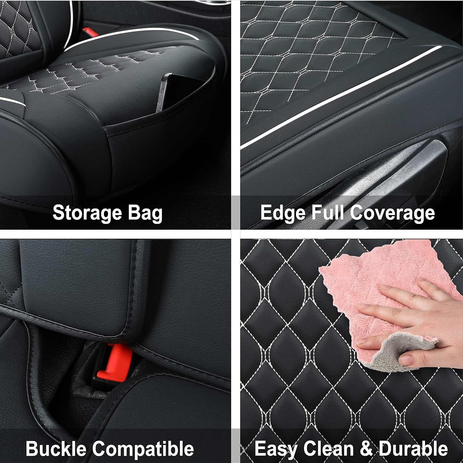 Detalle 2 de Vankerful seat covers front pair faux leather