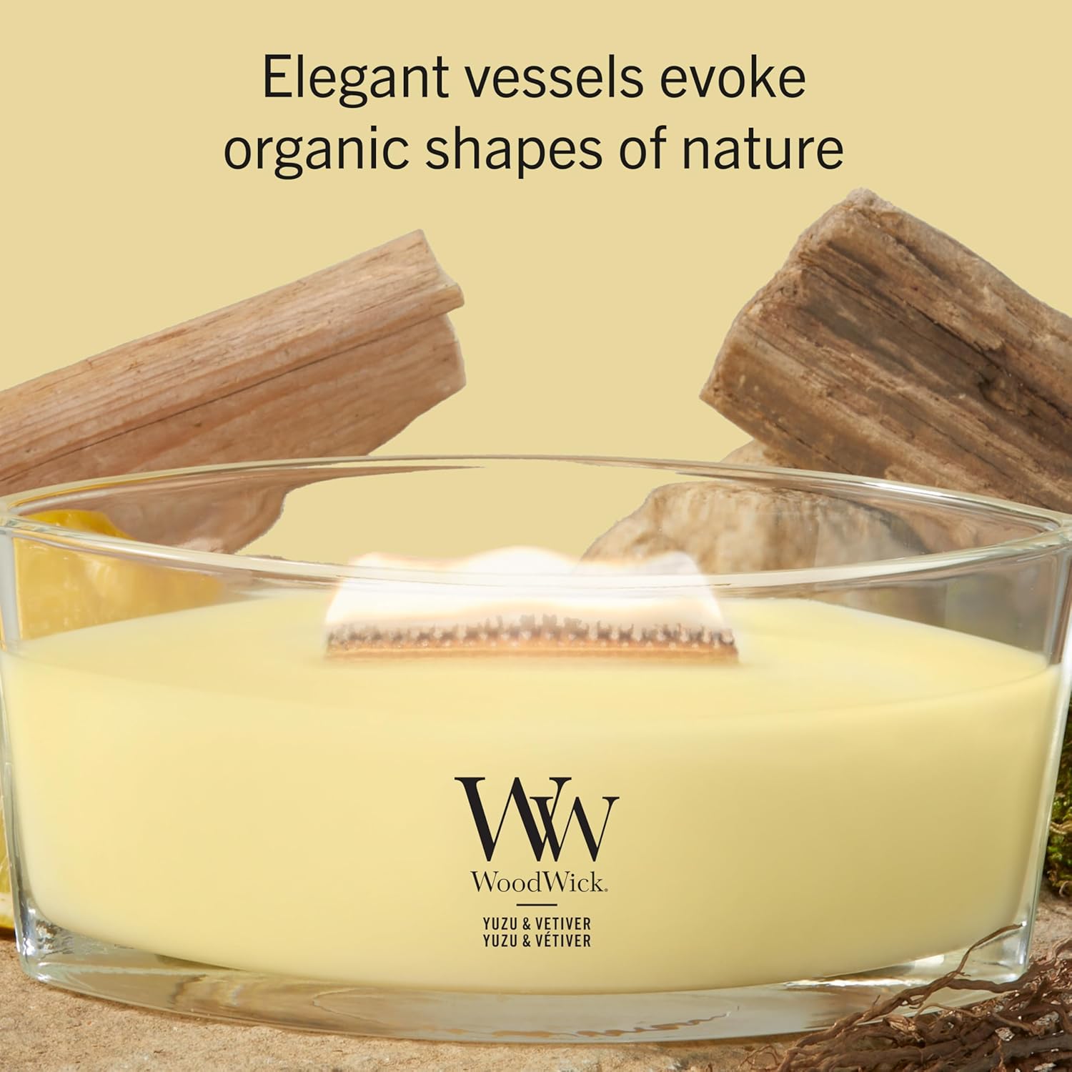 Thumbnail 3 de WoodWick Bougie parfumée Ellipse Yuzu & Vetiver — cadeau chic pour femmes