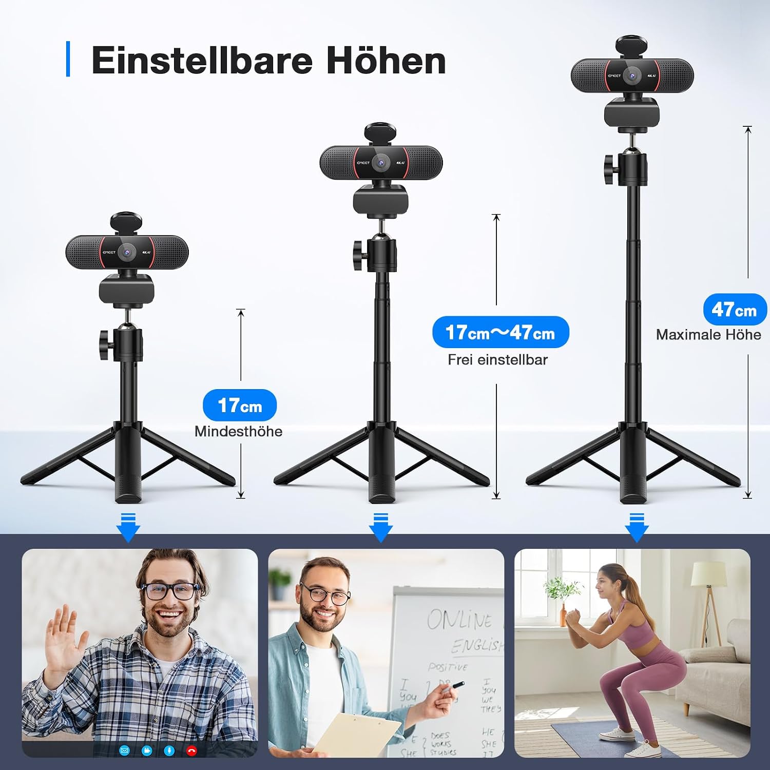 Thumbnail 6 de EMEET C960 4K Kit Webcam – UHD-Video mit Sony-Sensor, TOF-AF und Dual-Mikrofonen