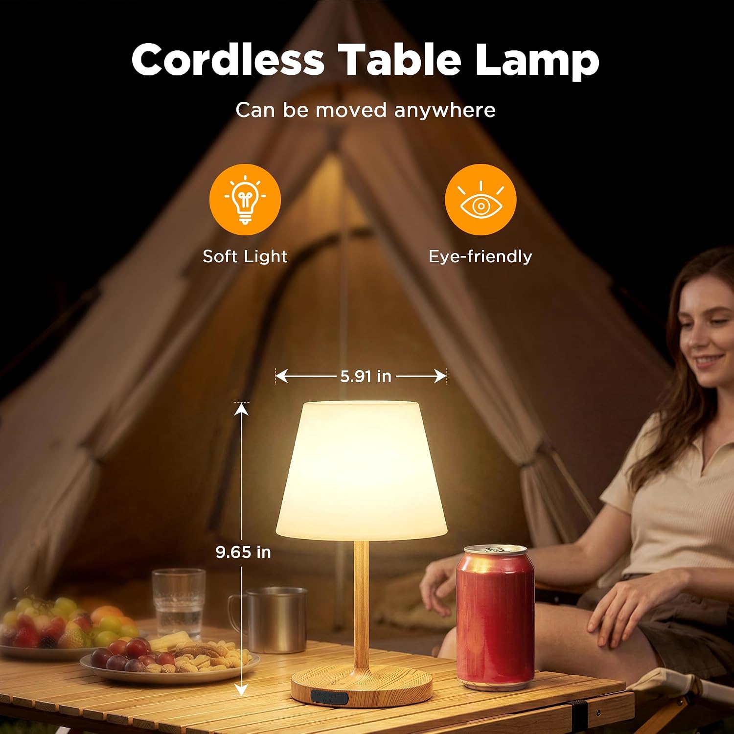 Detalle de LUTEC Cordless Table Lamp 6000mAh