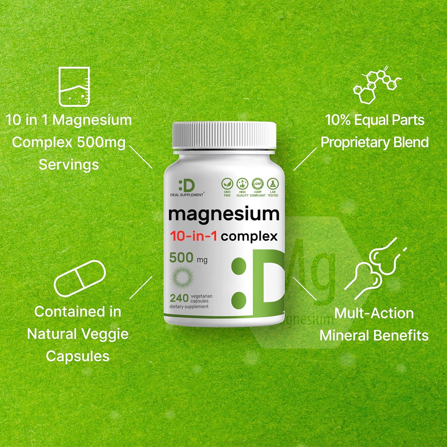 Detalle 2 de Magnesium Complex Supplement 500 mg