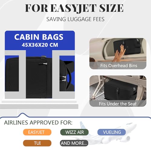 Thumbnail 1 de Hayayu Mochila de Viaje Cabina 45x36x20 cm (32 L) para EasyJet