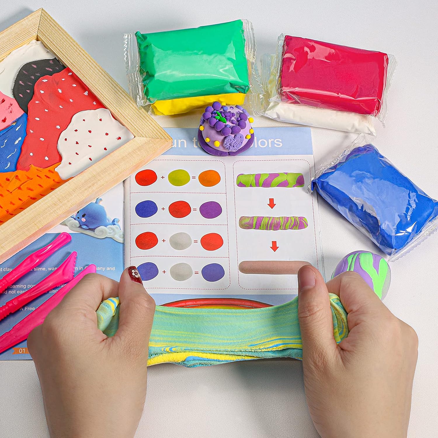 Thumbnail 1 de iFergoo Air Dry Clay Kit 24 colours 360g