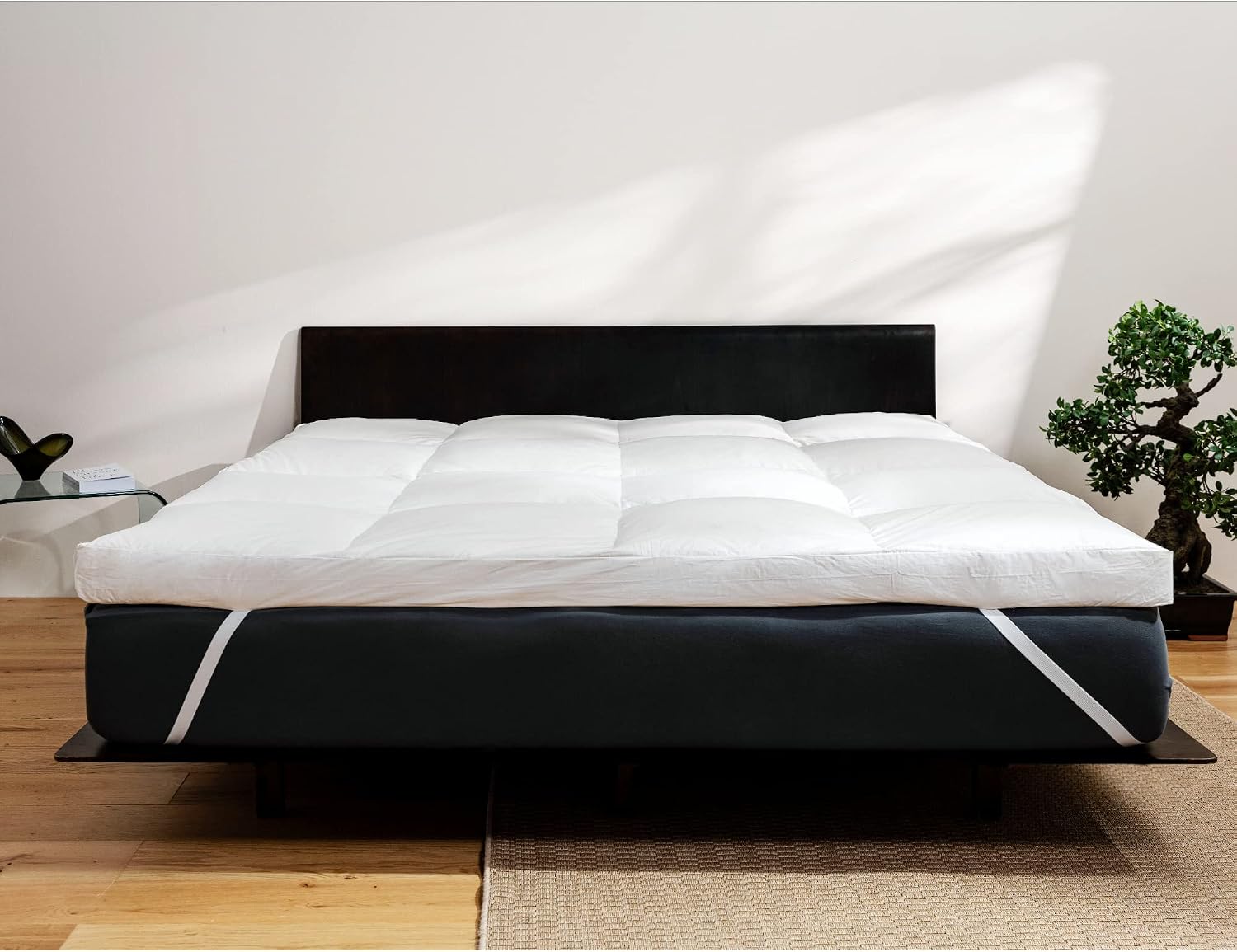 Detalle de BEFA NATUR veren-donsmatrastopper 90 x 200 x 10 cm van katoen