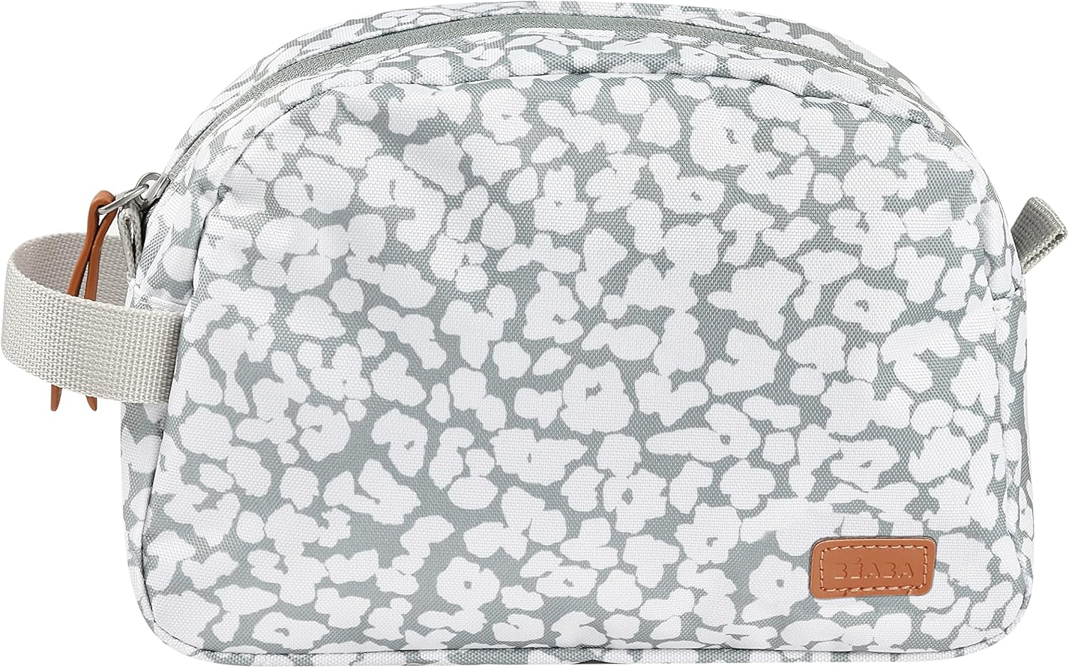 Detalle de Trousse de toilette Bebe BÉABA Sac Genève - Tissu Imperméable, 2 poches intérieures, Cherry blossom Gris