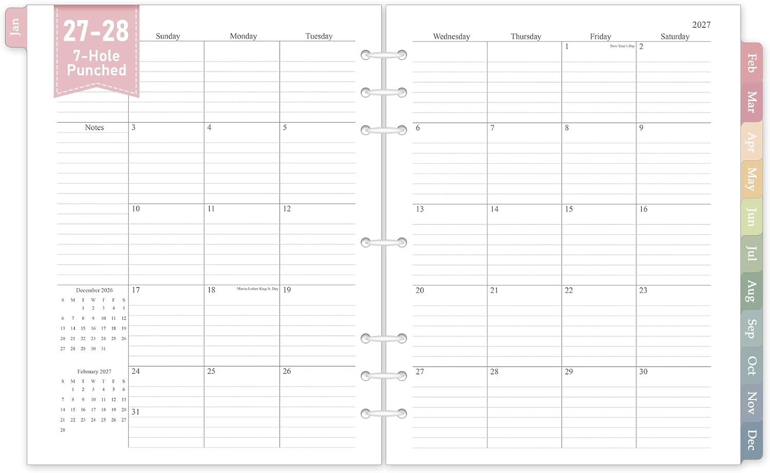 Detalle de Monthly Planner Refill, 8.5 x 11-Inch