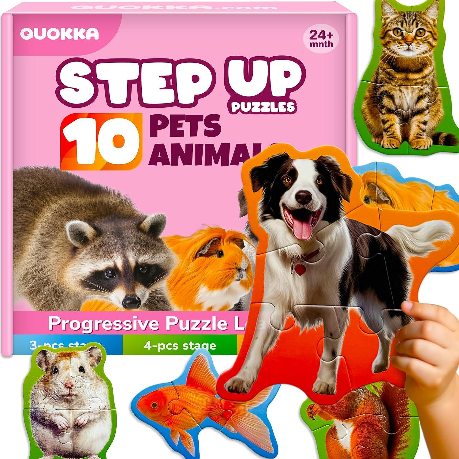 Detalle de QUOKKA Puzzle éducatif 40 pièces 2‑3 ans 🧩