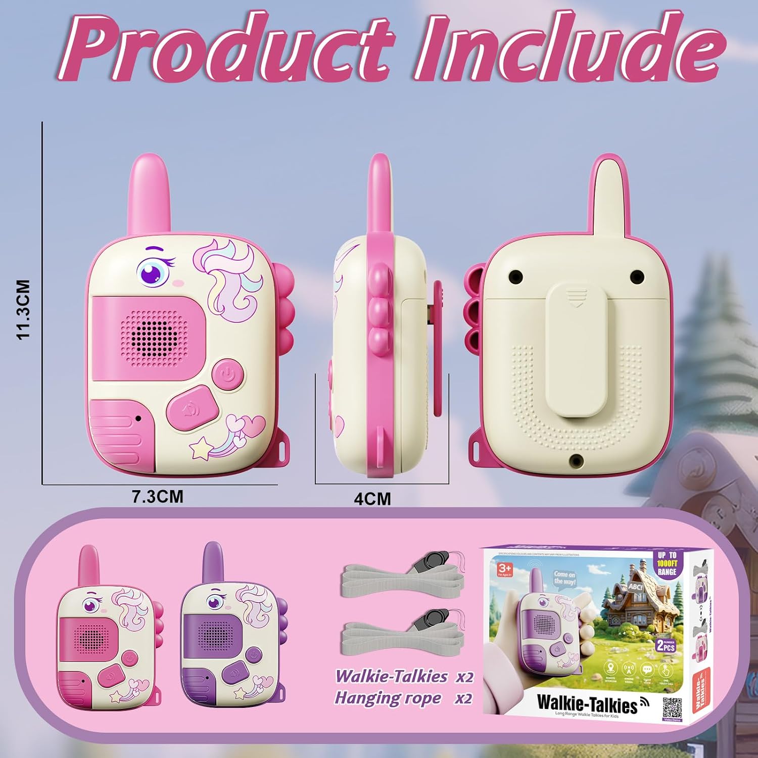 Thumbnail 4 de DQMOON Unicorn Walkie Talkies for Kids