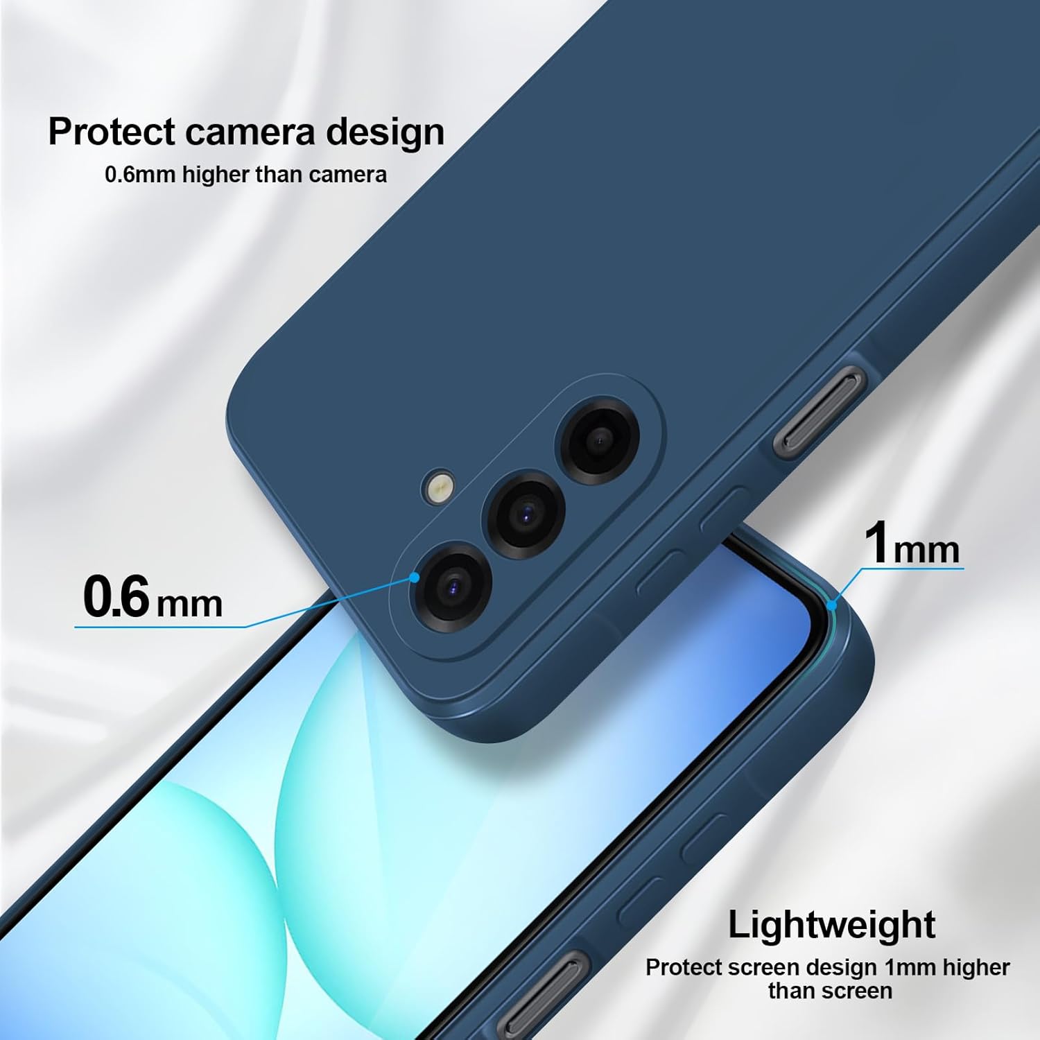 Thumbnail 2 de GiiYoon Silky-soft touch silicone case for Samsung Galaxy A17 (full-body, shockproof) – Blue