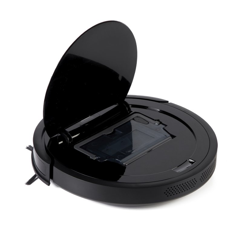 Detalle 2 de Prixton Siesta robot aspirador negro ultrafino con WiFi y app