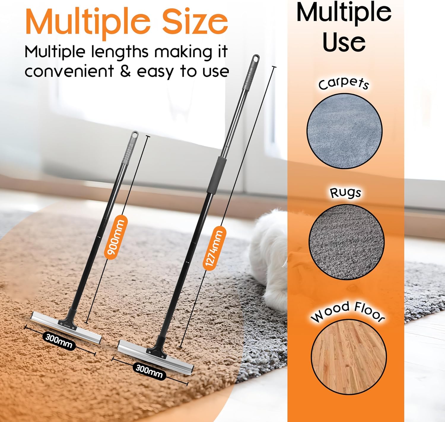 Thumbnail 3 de Curioh Ultimate Dual-Sided Carpet Rake for Pet Hair 🧹