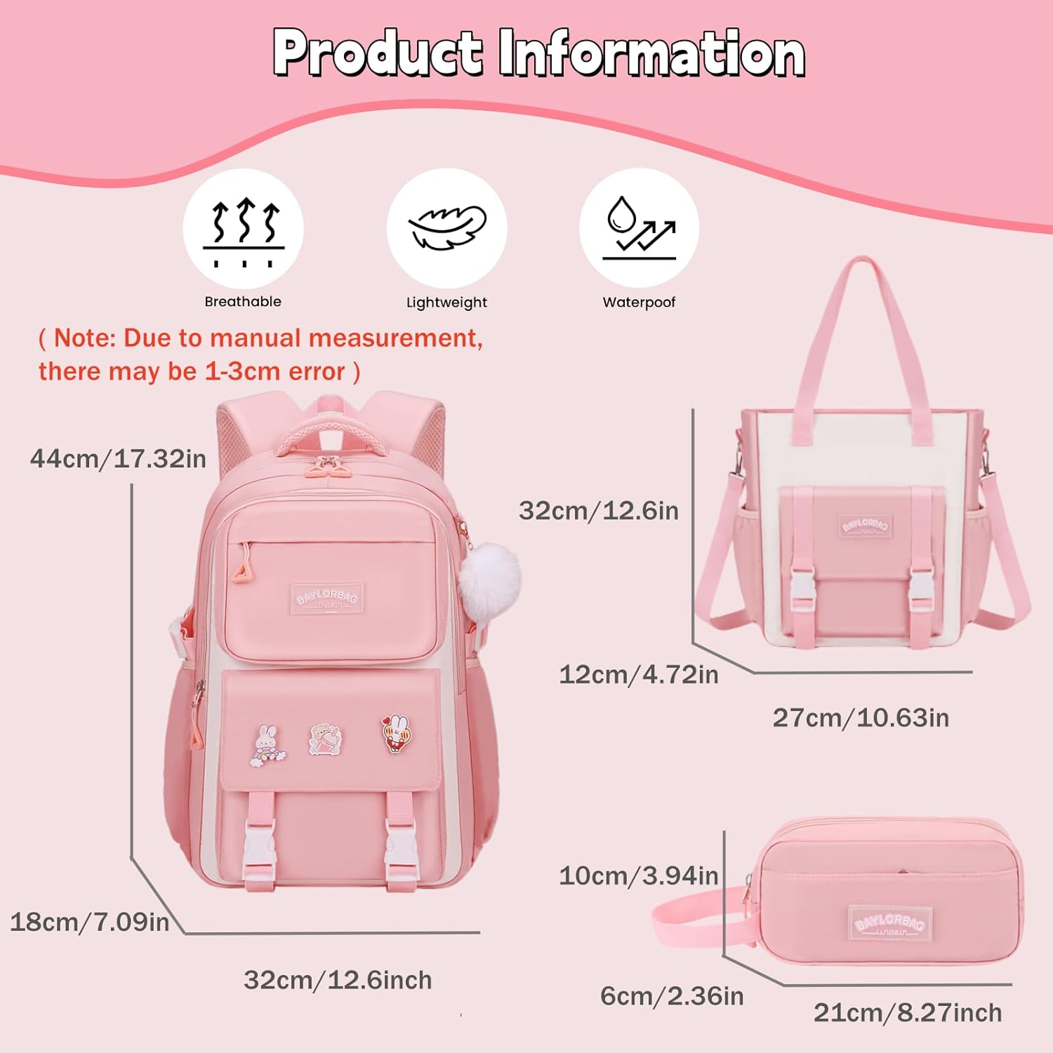 Thumbnail 1 de LANSHIYA School Bag for Girls: Cute, Durable Kids Backpack with Laptop Compartment