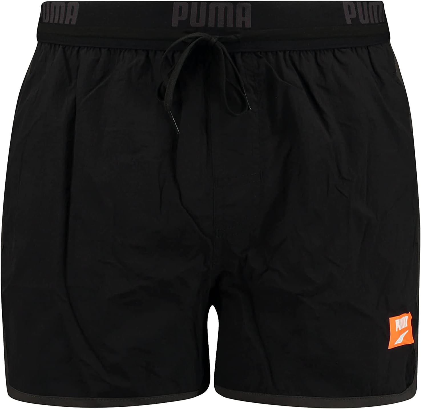 Detalle de PUMA Logo Bermuda Uomo: shorts da bagno leggeri con cordini interni