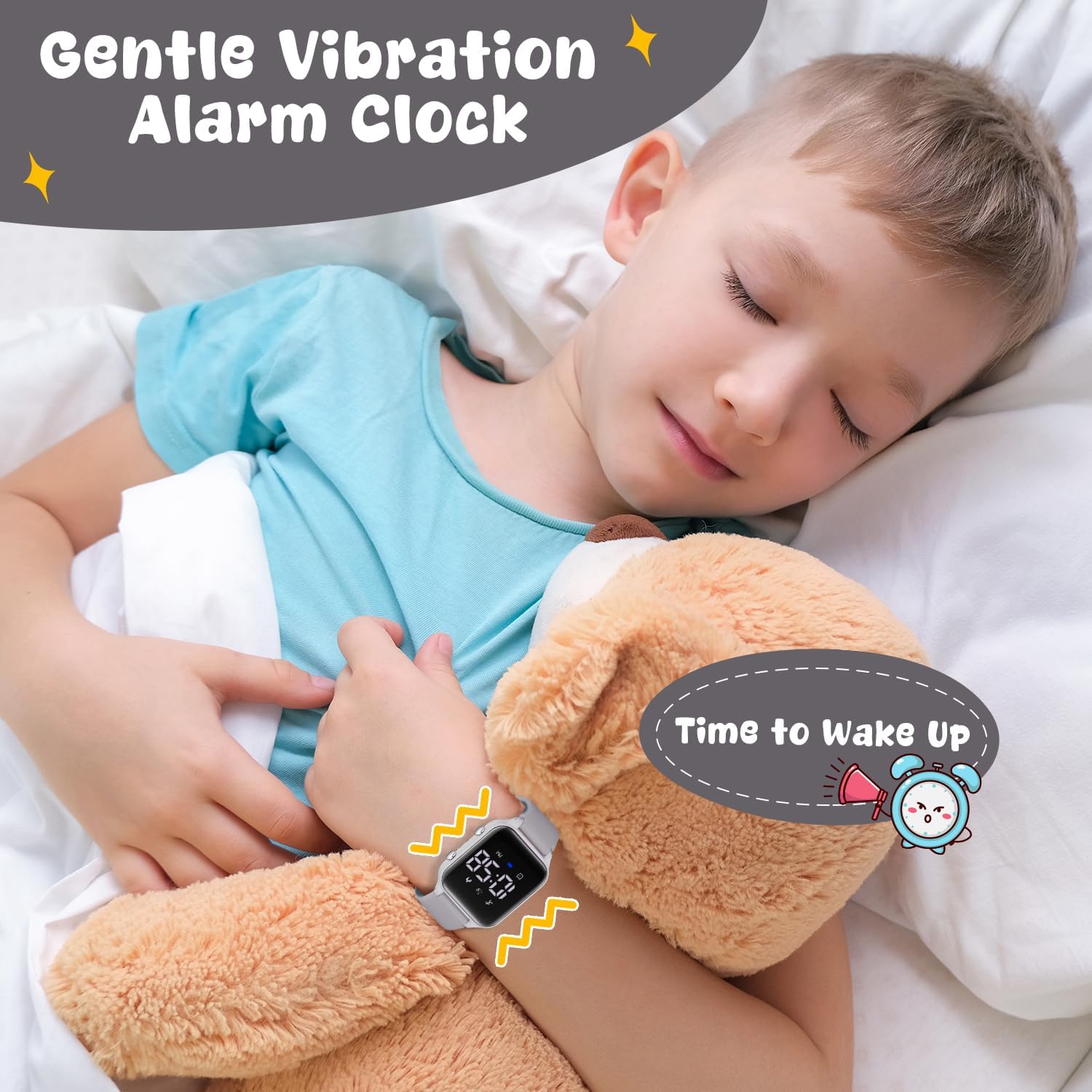 Thumbnail 5 de Timever L6615E-Grey Kids Digital Watch with Pedometer, Alarms & Stopwatch