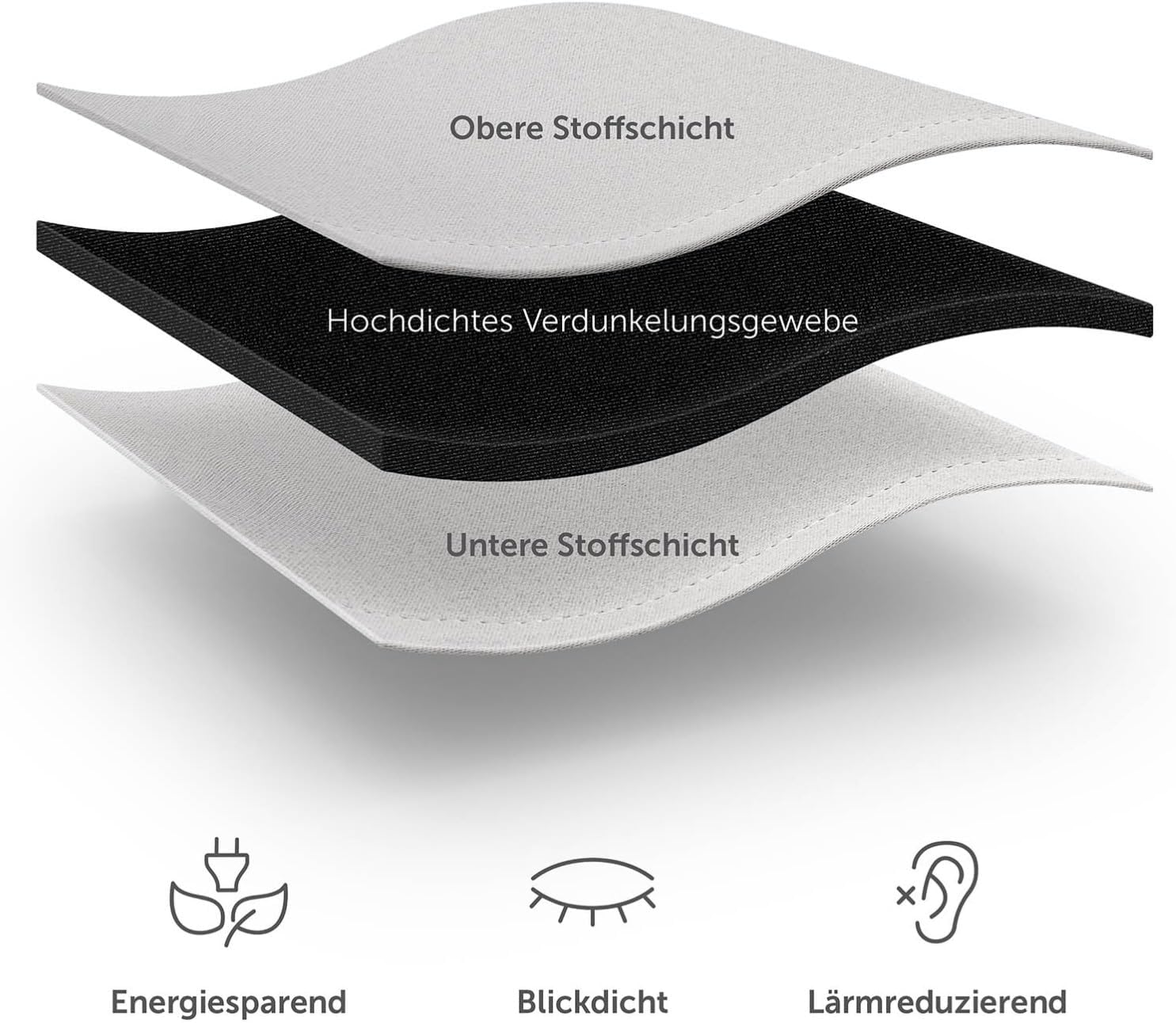Thumbnail 5 de Blumtal 2er-Set Verdunkelungsvorhänge Blickdicht – Thermovorhänge Anthrazit, 245 x 140 cm