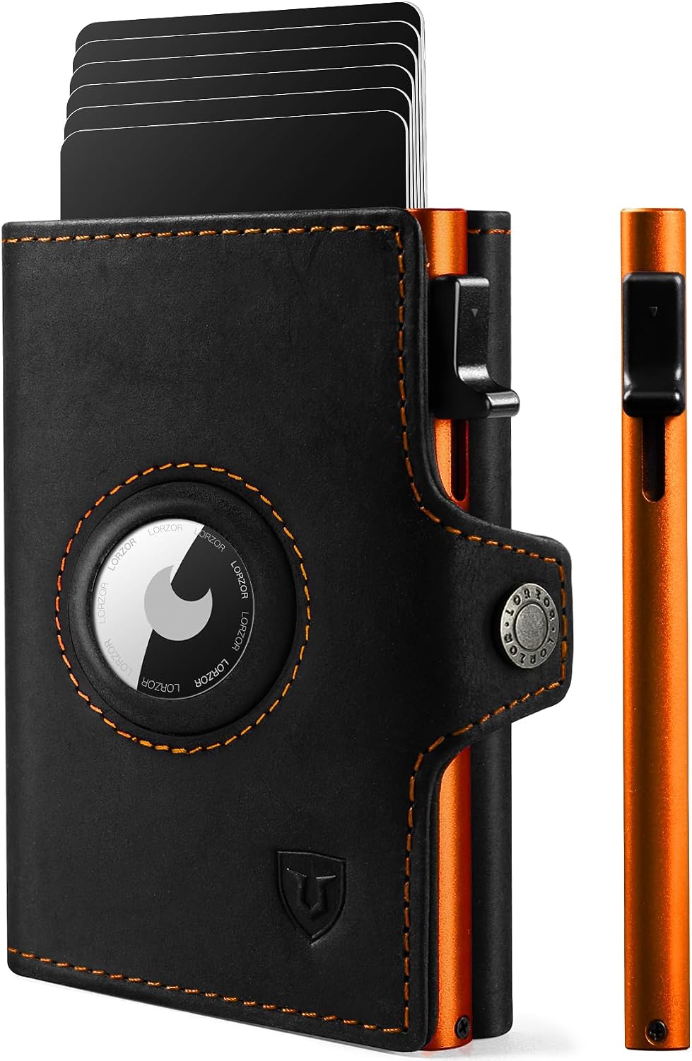 Detalle de LORZOR Slim Wallet AirTag RFID Schutz