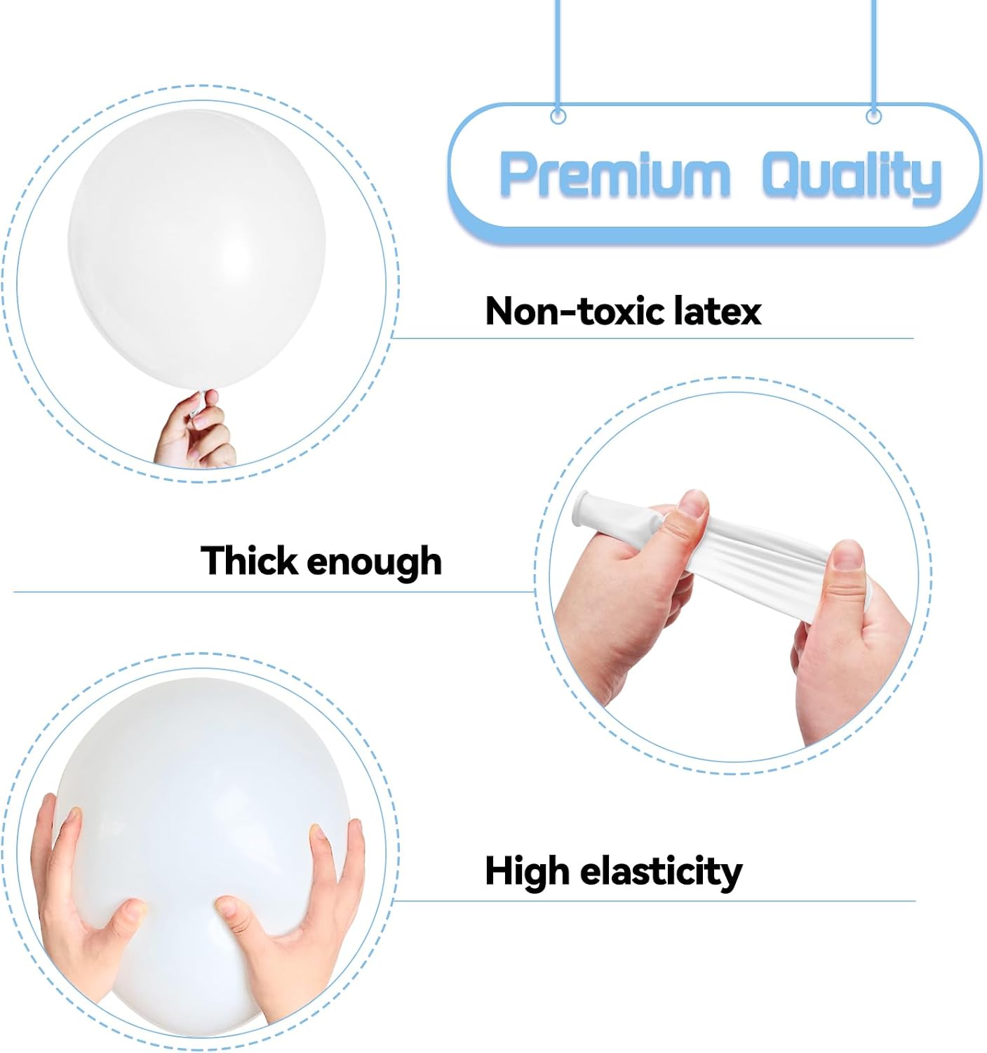 Detalle de White Balloon Arch Kit, 111-Piece Set
