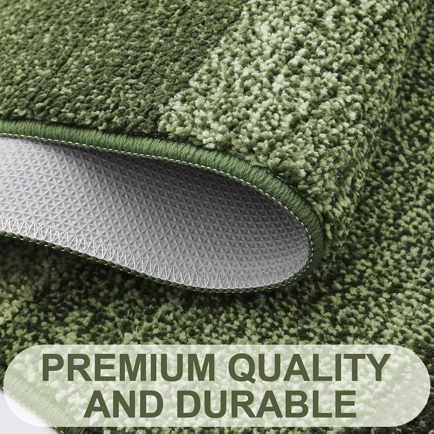 Detalle de Homaxy Indoor Door Mats (80 x 120 cm, Green) – Machine Washable Non-Slip Dirt Trapper Entrance Rug