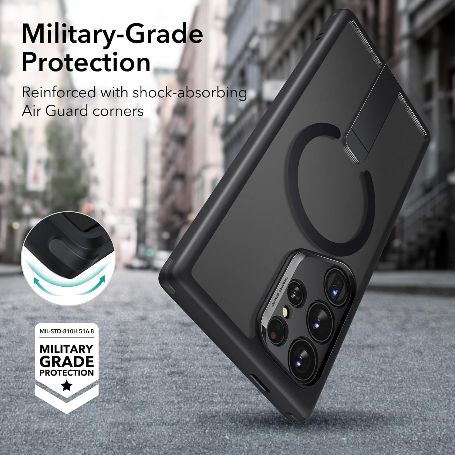 Thumbnail 3 de ESR Coque Galaxy S24 Ultra avec Support et MagSafe – Protection militaire et 3 modes de positionnement