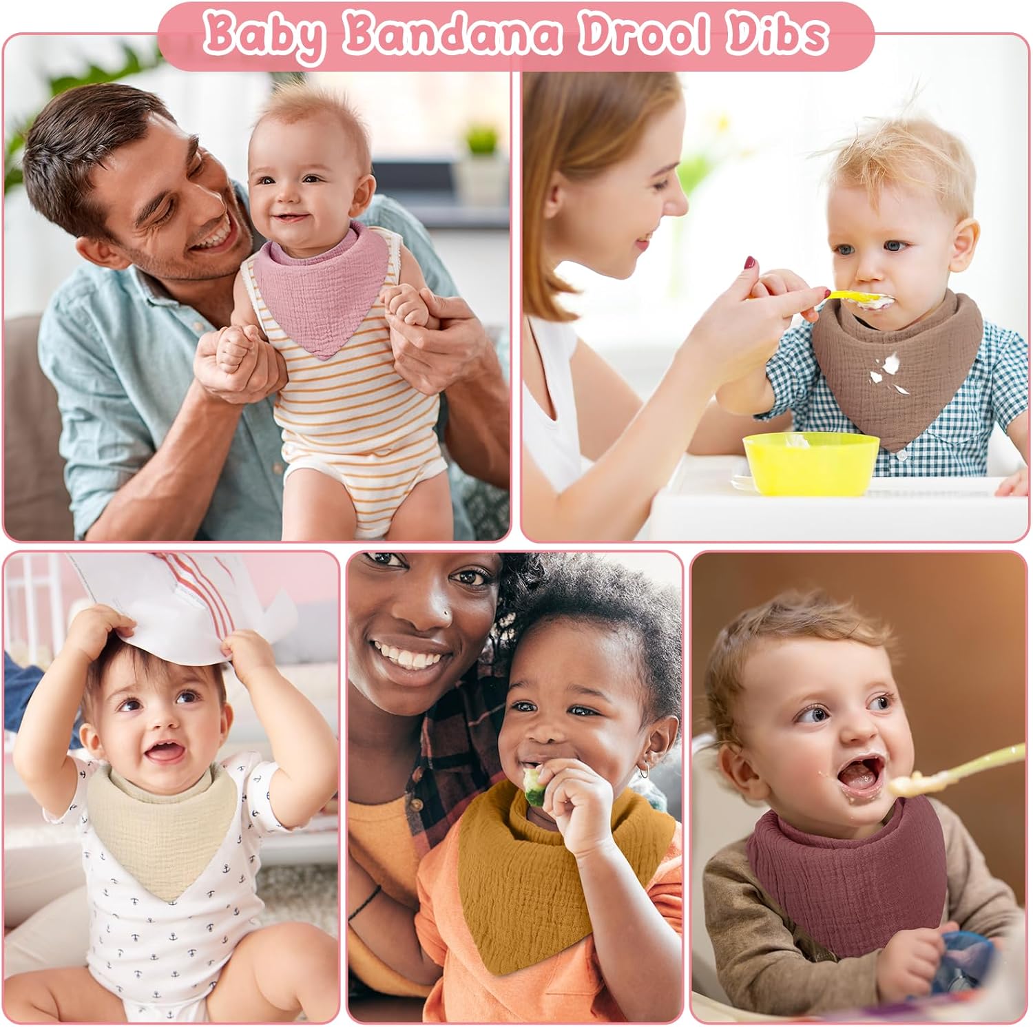 Thumbnail 5 de Yoofoss Baby Bibs 10 Pack 6-layer muslin bibs 🧷