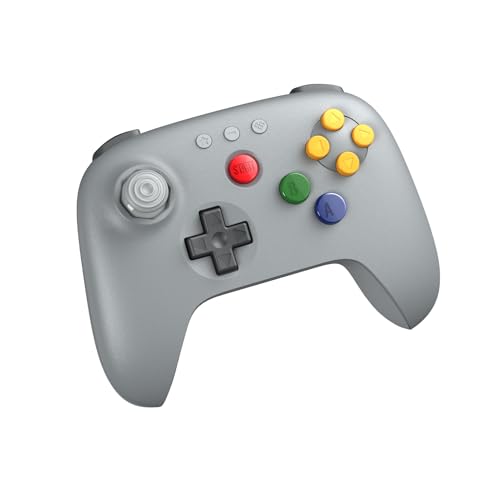 Detalle de 8BitDo 64 Bluetooth Controller: mando Bluetooth para Analogue 3D, Switch y más (Grey)