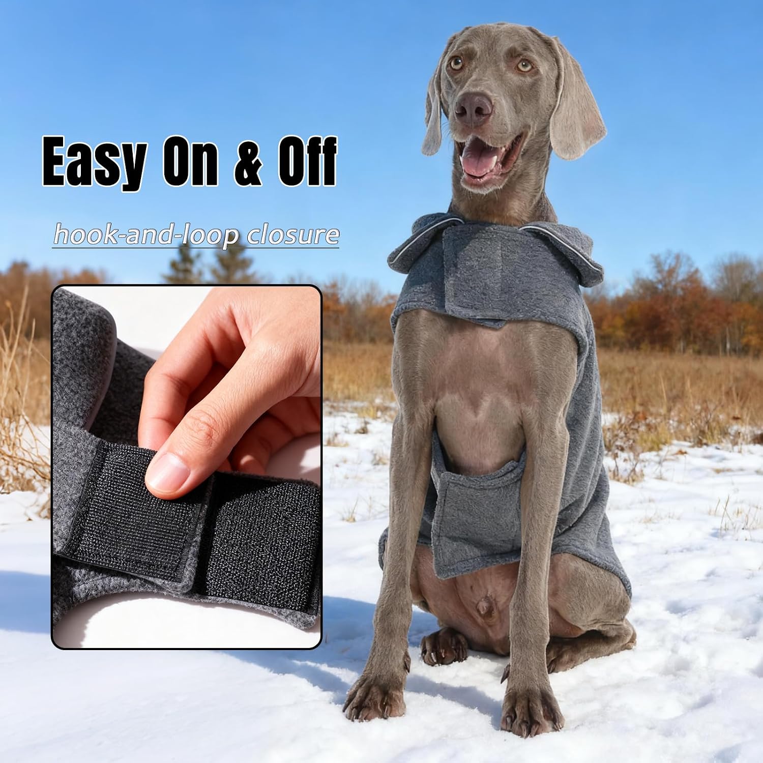 Detalle 1 de DENTRUN Reversible Dog Coat, 100% Polyester