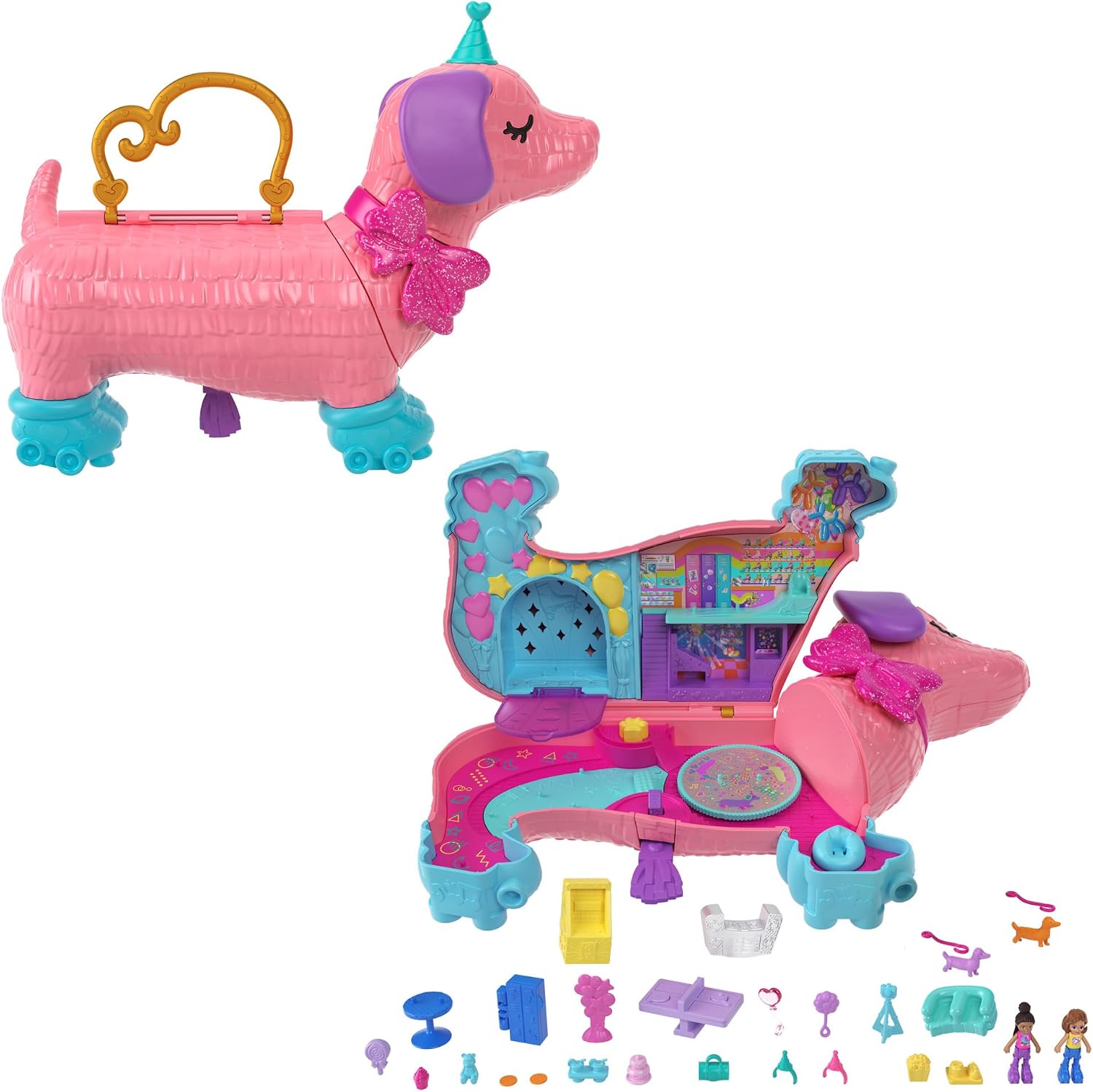 Detalle de Polly Pocket Festa dei Cuccioli playset pignatta 26 accessori