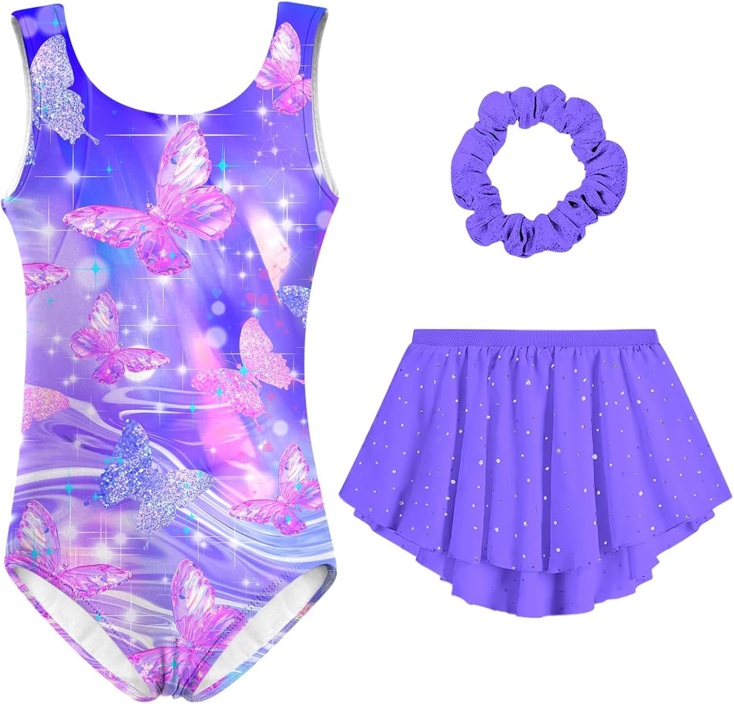 Detalle de Idgreatim Girls' Gymnastics Leotard, 95% Polyester