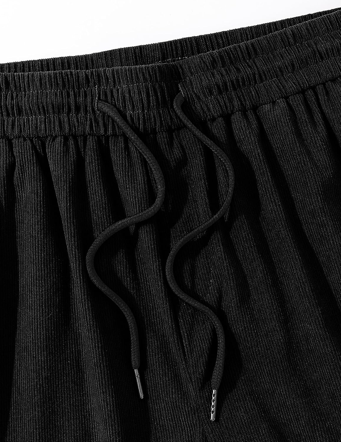Detalle de TARAINYA Corduroy kurze Shorts für Herren aus Baumwoll-Mix mit Kordelzug und Taschen