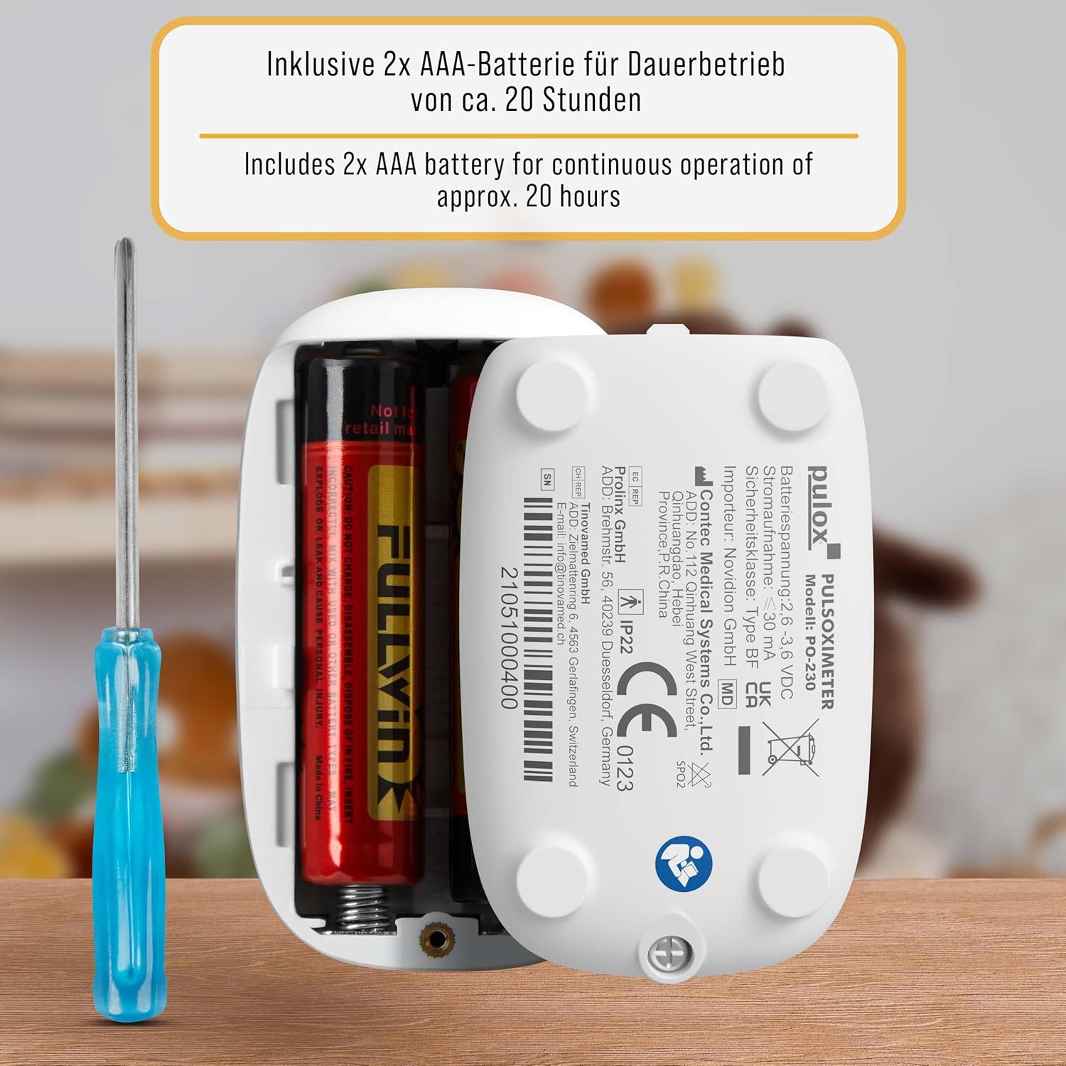 Detalle 2 de Pulox PO-230 Finger-Pulsoximeter Kinder 10 kg