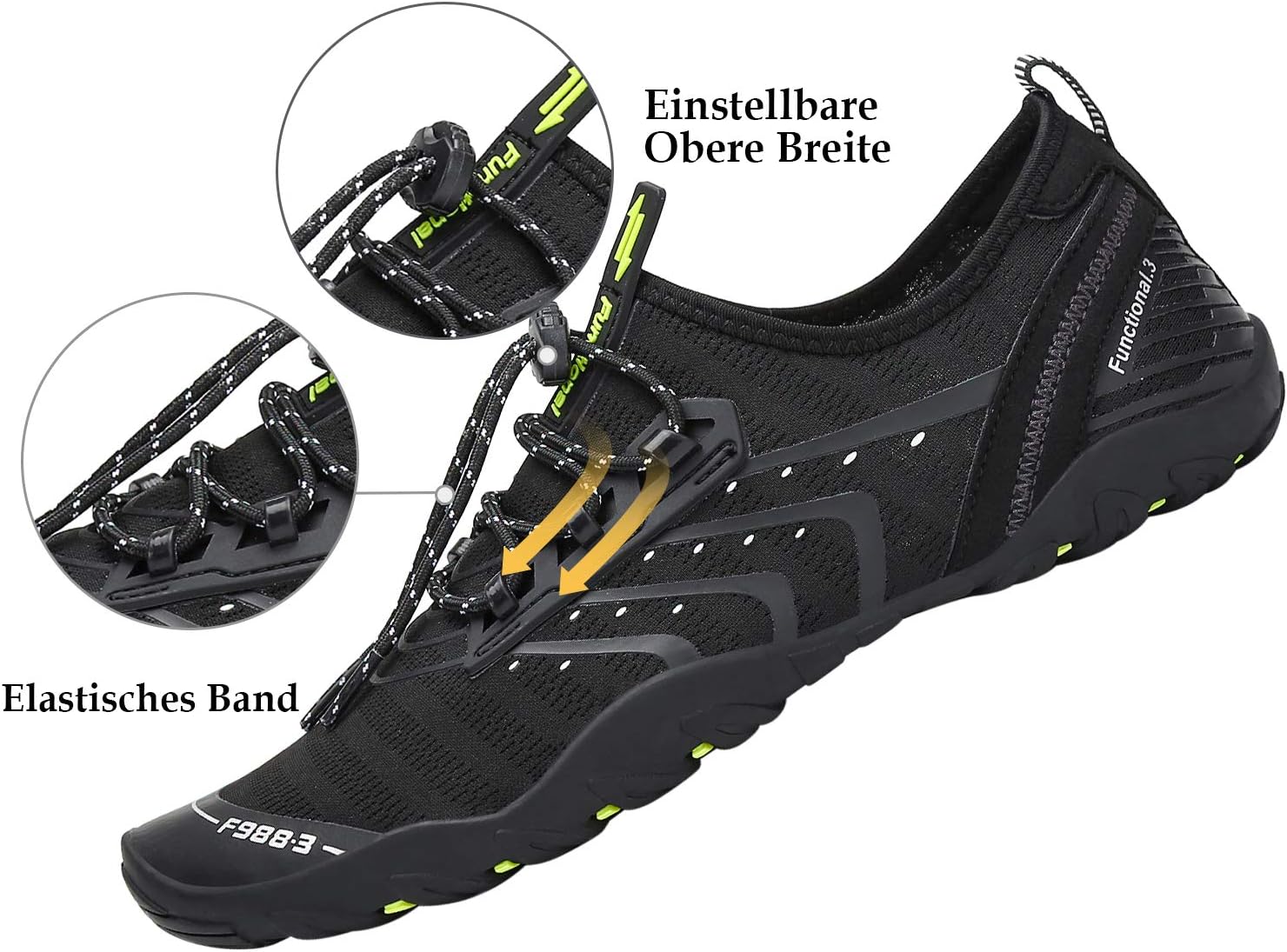 Thumbnail 2 de Saguaro Chaussures Aquatiques Homme/Femme Antidérapantes, Séchage Rapide, 7/9 Trous de Drainage – GR.35-48