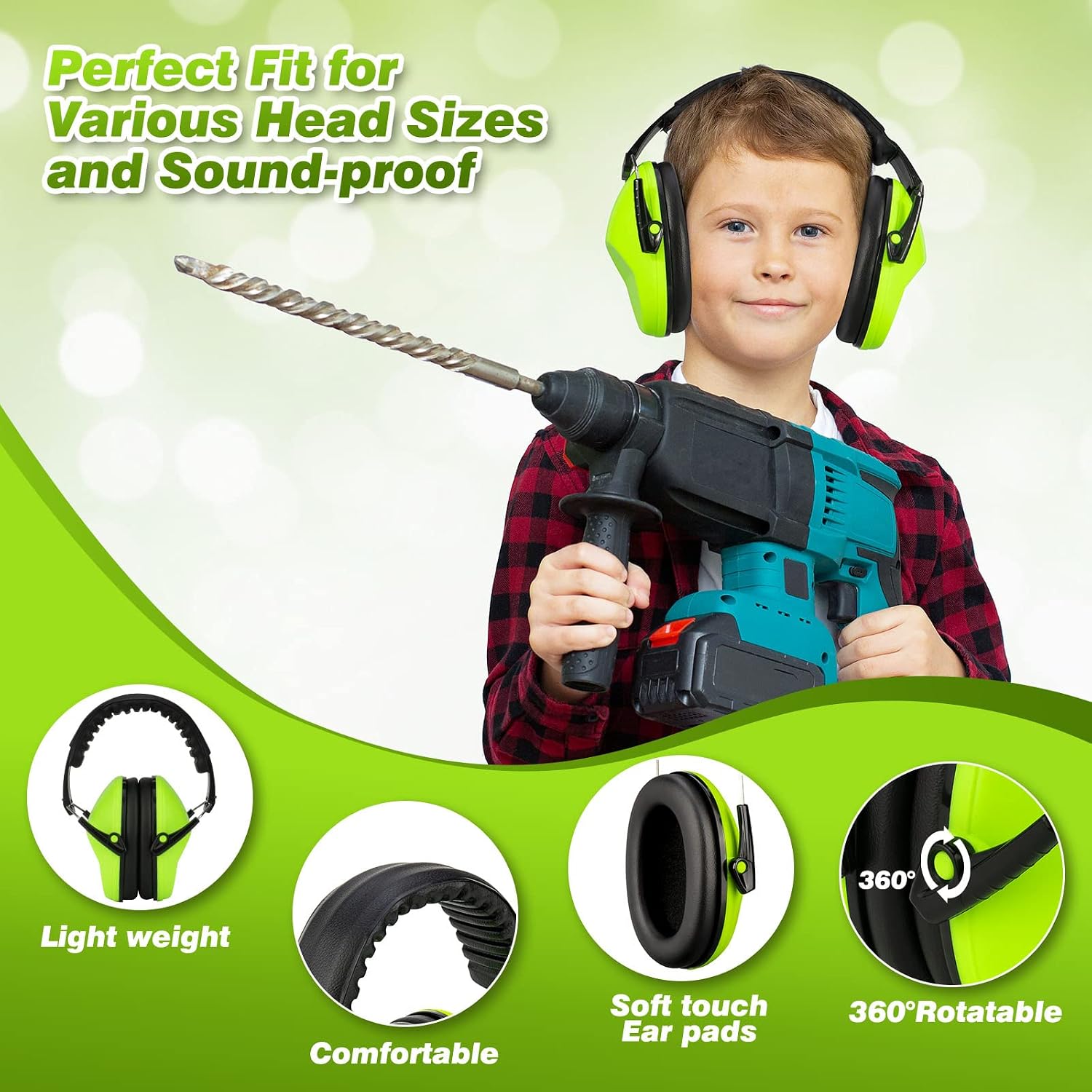 Detalle de BraveKoi Kids Ear Defenders 26 dB foldable hearing protection