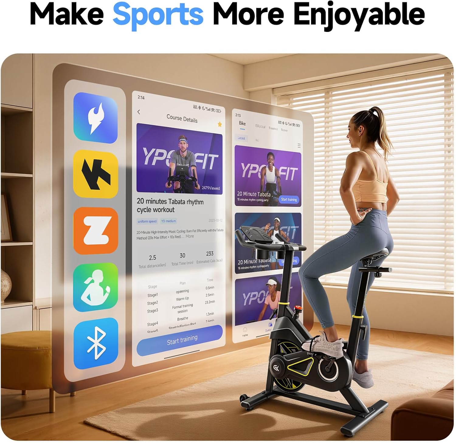 Thumbnail 1 de YPOO Exercise Bike 330 lb