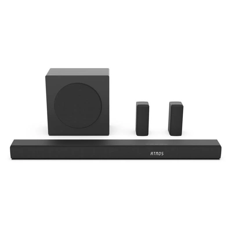 Detalle de Hisense AX5100Q: Barra de Sonido 5.1 con Dolby Atmos y Subwoofer inalámbrico (580 W) para Cine en Casa