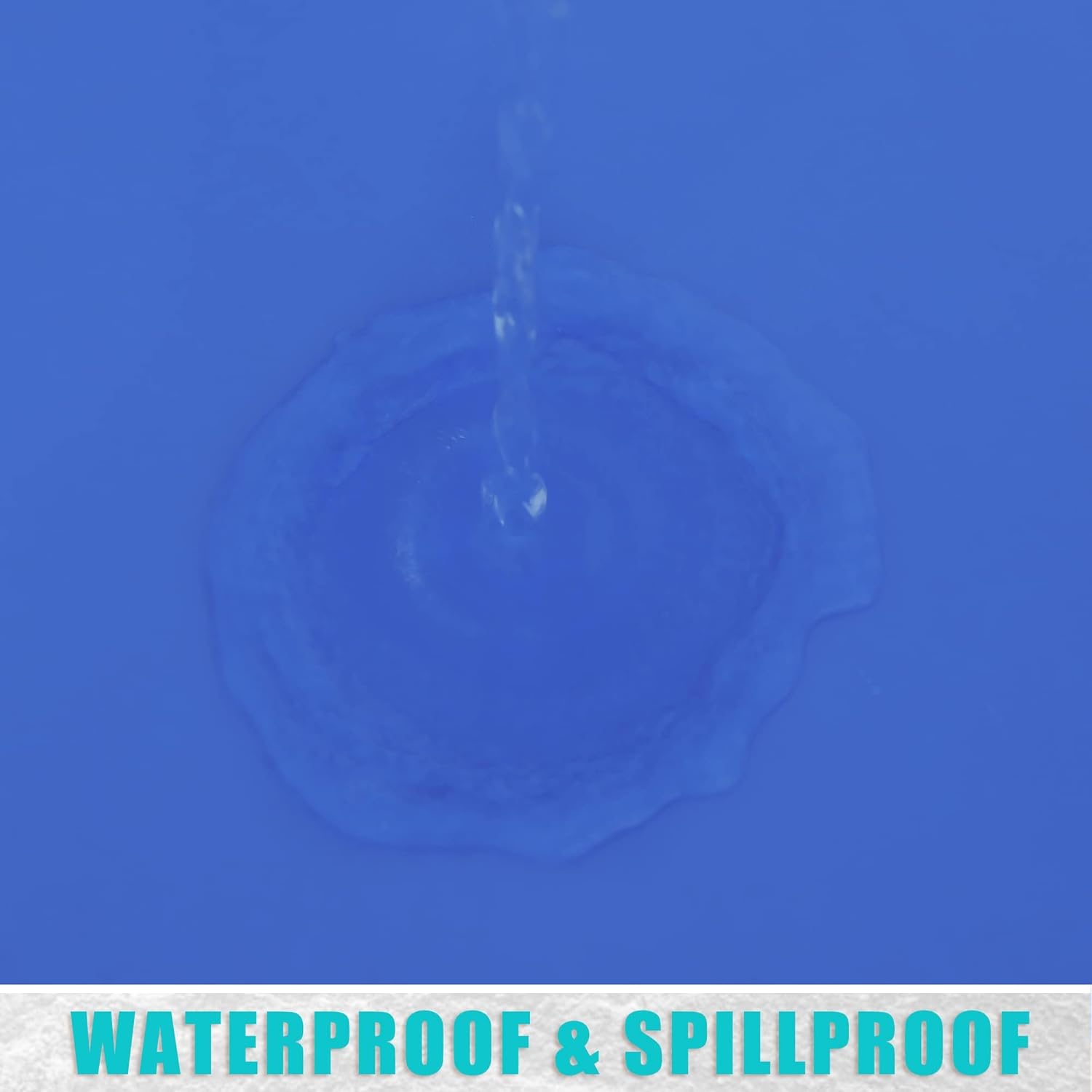 Thumbnail 3 de Smiry Round Picnic Tablecloth (Waterproof Elastic Fitted) for 36"–44" Tables, Blue