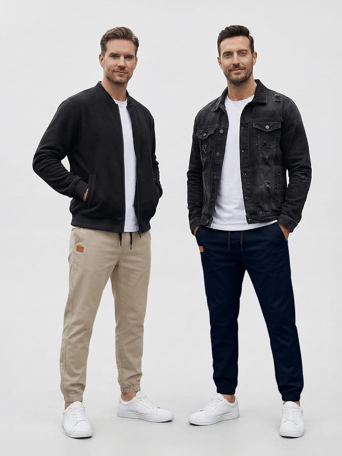 Thumbnail 4 de JMIERR Mens Casual Joggers Pants — Cotton ElastiC Twill with Drawstring Waist