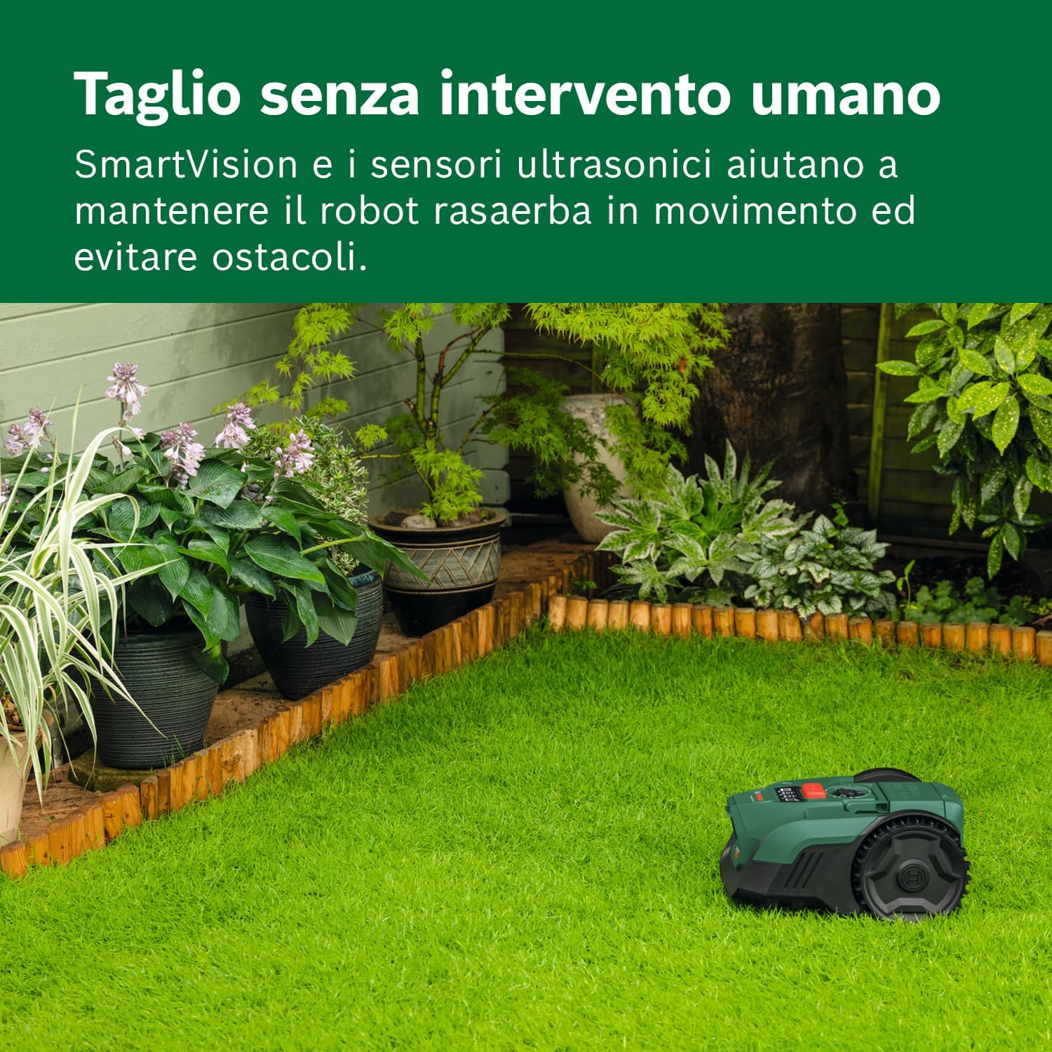 Thumbnail 4 de Bosch VISIMOW 18V-100 robot rasaerba a batteria per prati fino a 100 m² (taglio 16 cm, 20–60 mm)