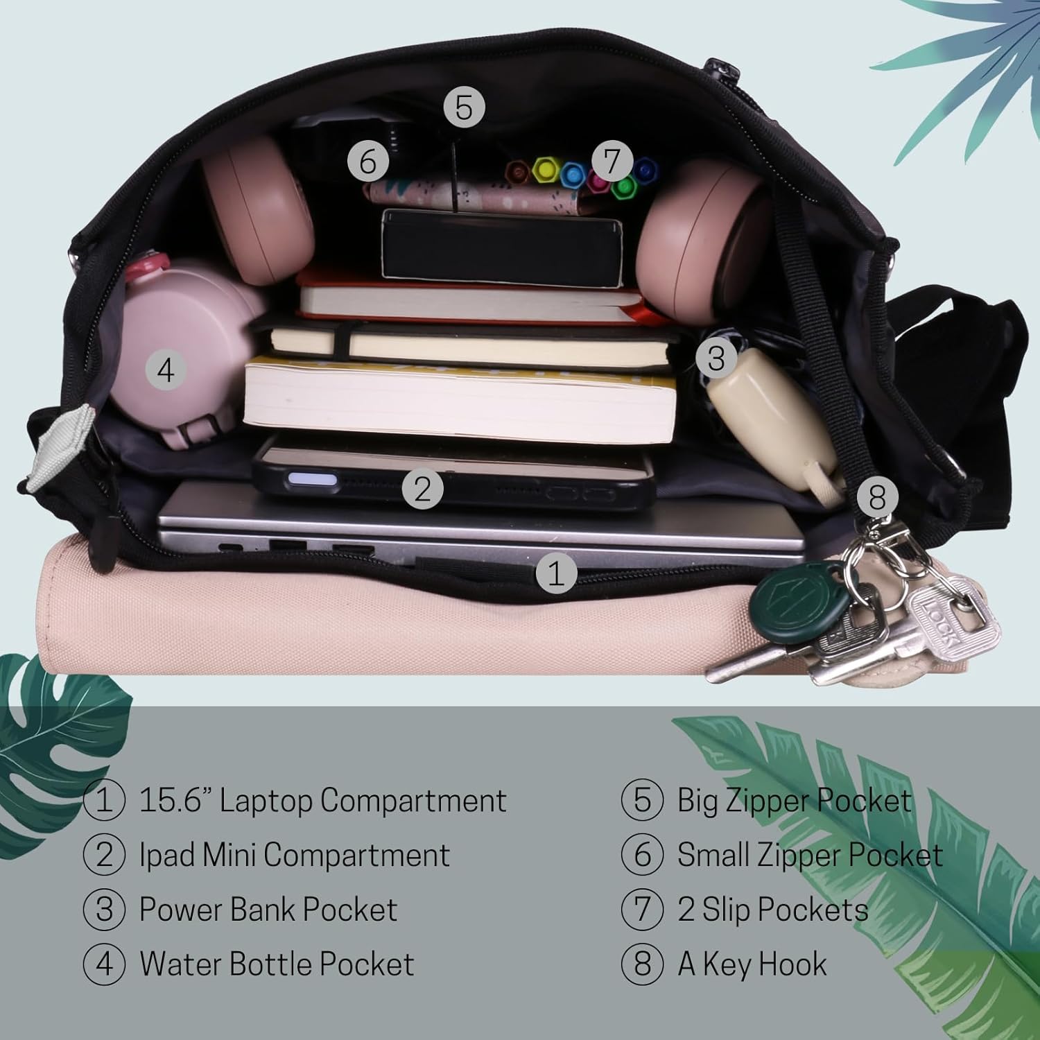 Detalle de Rucksack Damen mit Laptopfach 15,6 Zoll