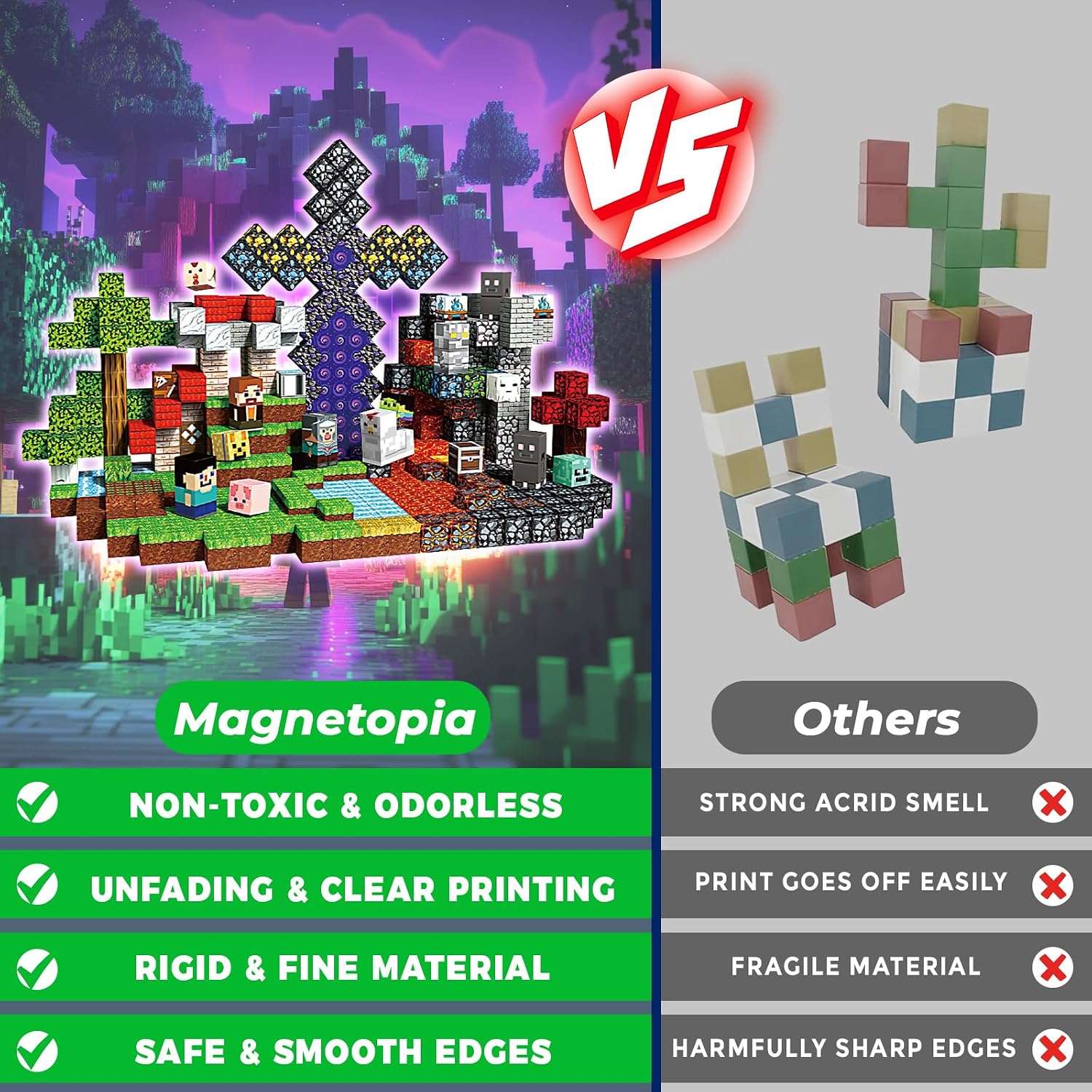 Thumbnail 5 de Magnetic Blocks 500 PCS by Magnetopia