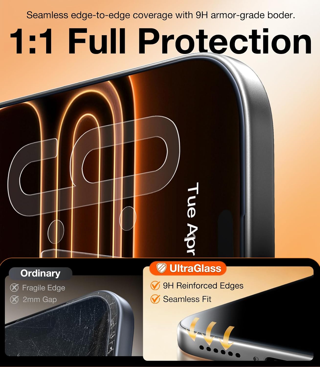 Thumbnail 6 de UltraGlass TOP 9H+ Armor iPhone 16 Pro Max Privacy 2-pack