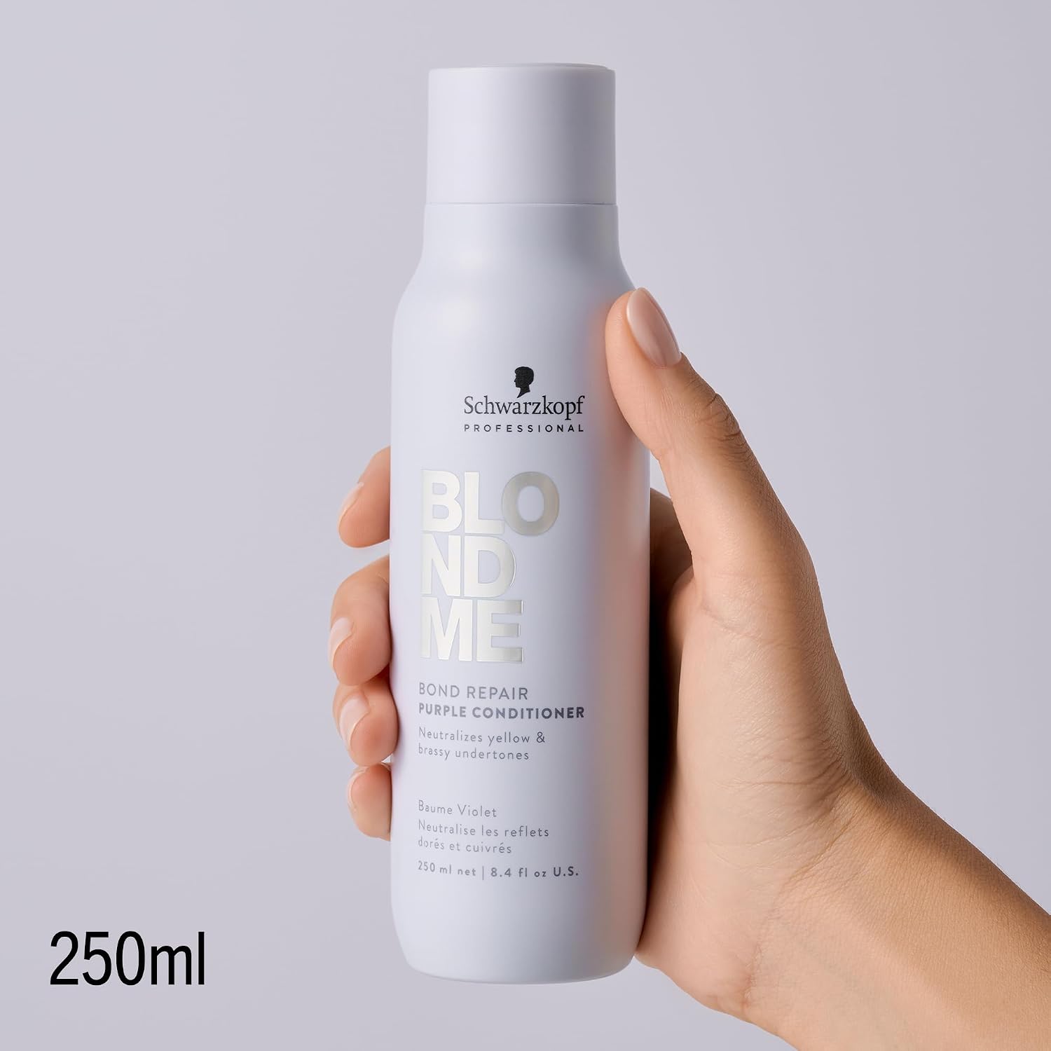 Detalle 2 de Schwarzkopf BLONDME Bond Repair Purple Conditioner